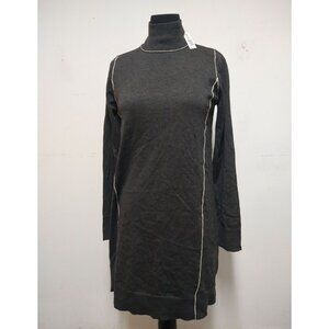BRAND NEW! Max Studio Gray Turtleneck Shift Sweater Midi Dress - Medium